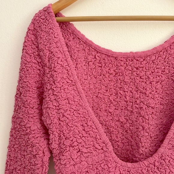 Free People What A Time Drop-Waist Mini Dress NWT Pink - Picture 12 of 16